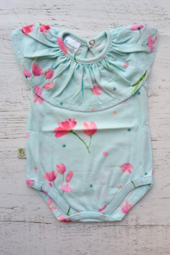 BODY SM JERSEY C/ VOLADO ENTERO TULIPAN ACQUA - BROTECITOS (BROBOV01-24)