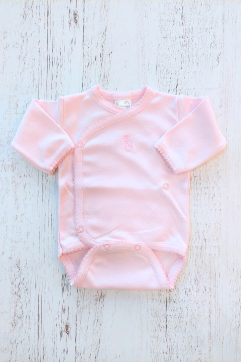 BODY CRUZADO ALGODON ROSA LISO - BROTECITOS (BROBO-03)