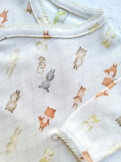 BODY CRUZADO ROMBOS GRIS ALGODON - BROTECITOS (BROBO-DI) - comprar online