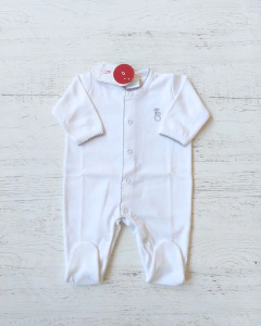 ENTERITO BLANCO LISO CON PICOT GRIS PIMA - BROTECITOS (BROENT-15) - comprar online