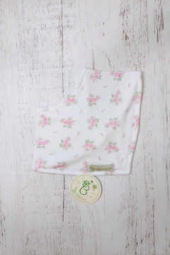 BABERO BANDANA FLORCITAS ROSA - BROTECITOS (BROBABEBAN-EW) - comprar online