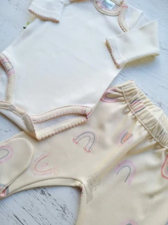 CONJ PASEO ARCOIRIS NATURAL : BODY AMERICANO Y RANITA - BROTECITOS (BROPASEO-DR)