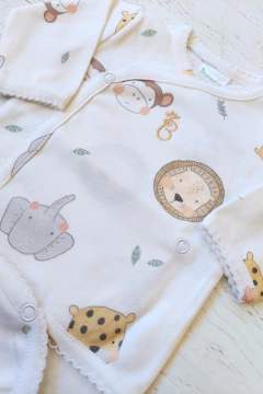 BODY CRUZADO CARITAS BLANCO ALGODON - BROTECITOS (BROBO-CAB) - comprar online