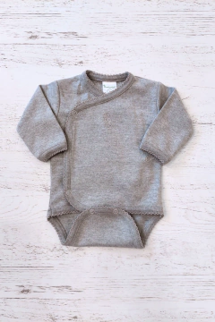 BODY CRUZADO ALGODON GRIS TOPO LISO - BROTECITOS (BROBO-55T)