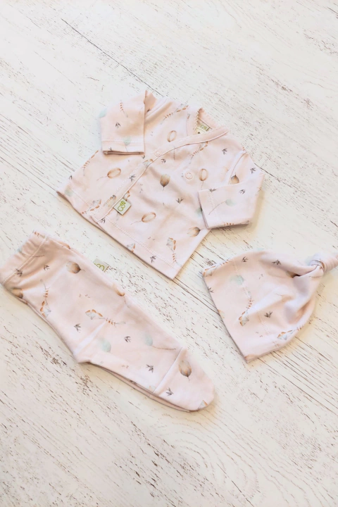 SET X3 PREMATURO: BATITA, RANITA Y GORRO - BROTECITOS (BRO215-BL)