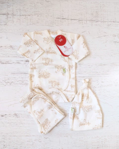 SET 3 PIEZAS PREMATURO DIA DE CAMPO NATURAL - BROTECITOS (BRO315P-HR) - comprar online