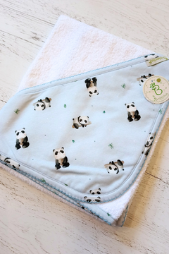 TOALLA + ESTAMPA PANDA CELESTE 74cm x74cm - BROTECITOS (BROTOALLA-PC) en internet