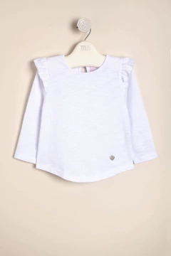 REMERA DE FLAME CON VOLADITO EN SISA GIULIA - MAGDALENA ESPOSITO EVERYDAY (E42141468-01) - comprar online
