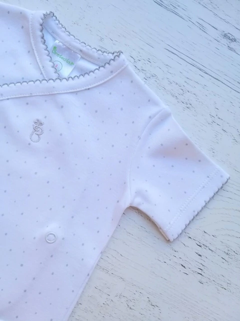 BODY CRUZADO MC PINTITAS GRIS - BROTECITOS (BROBOMC-15P)