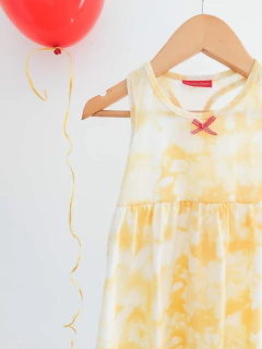 VESTIDO AMOUR BATIK AMARILLO - ACQUACHIARE (AS21-010) - comprar online