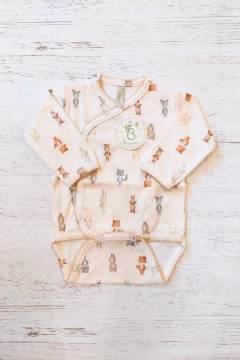 BODY CRUZADO ALGODON ROMBOS NATURAL - BROTECITOS (BROBO-DJ) - comprar online