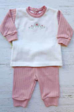 CONJUNTO BUZO Y PANTALON ALGODON FRIZADO ROSA - BROTECITOS (BROBUYPAFR-03)