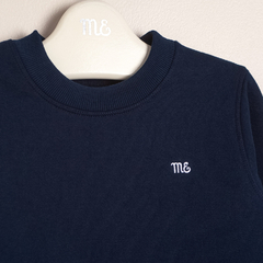 BUZO DE FRIZA C/LOGO BLUE & GREY - MAGDALENA ESPOSITO EVERYDAY (E42150922-21) - comprar online