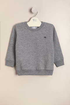 BUZO DE FRIZA C/LOGO BLUE & GREY - MAGDALENA ESPOSITO EVERYDAY (E42150922-55)