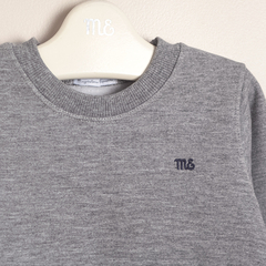 BUZO DE FRIZA C/LOGO BLUE & GREY - MAGDALENA ESPOSITO EVERYDAY (E42150922-55) - comprar online