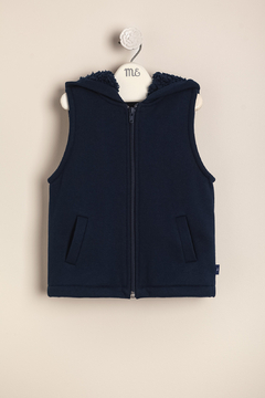 CHALECO DE FRIZA FORRADO CON PIEL BLUE - MAGDALENA ESPOSITO EVERYDAY (E42154073-21)