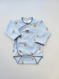BODY CRUZADO OSITOS CELESTE ALGODON - BROTECITOS (BROBO-CC)