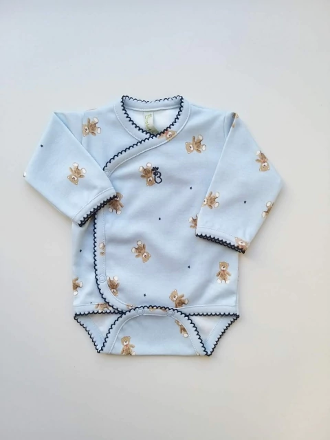 BODY CRUZADO OSITOS CELESTE ALGODON - BROTECITOS (BROBO-CC)