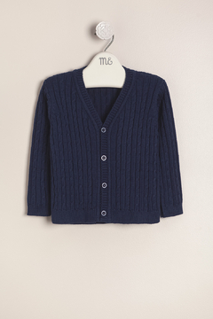 SACO AZUL C/ TRENZAS ESCOTE EN V BRUCE - MAGDALENA ESPOSITO (ME41192243-21)