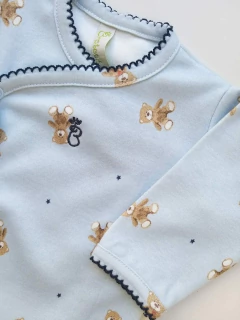 BODY CRUZADO OSITOS CELESTE ALGODON - BROTECITOS (BROBO-CC) - comprar online