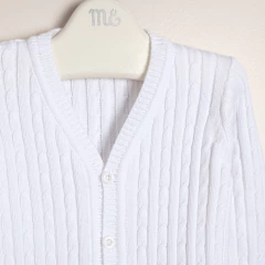 SACO BLANCO C/ TRENZAS ESCOTE EN V BRUCE - MAGDALENA ESPOSITO (ME41192243-01) - comprar online