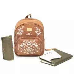 GOLDIE FLOWERS BROWN - ECOCUERO GAMUZADO - GLOBBA (GLO105) - comprar online