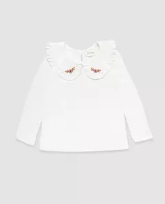REMERA CUELLO BORDADO - PIOPPA (R-PENELOPE) en internet