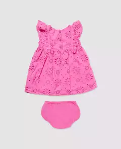 VESTIDO BRODERIE CON VOLADOS - PIOPPA (VB-DELFINAS)