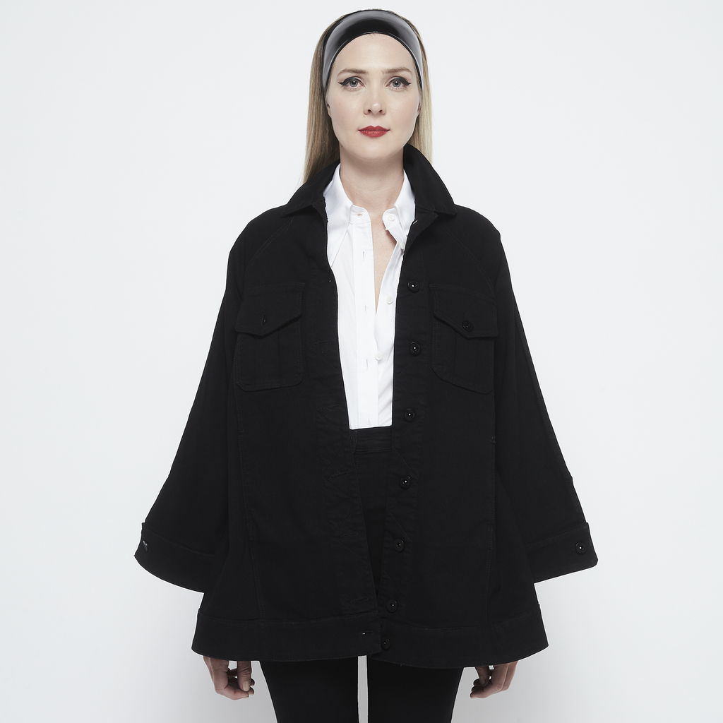 Maxi Jacket Black Denim thumbnail 3