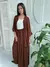 SET OVER Maxi Camisa +Palazzo (XXL) TEXTURADO CHOCO- AW25 en internet