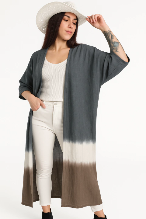 Camisa Kimono Larga DARK BLUE BATICK (XL/XXL) - comprar online