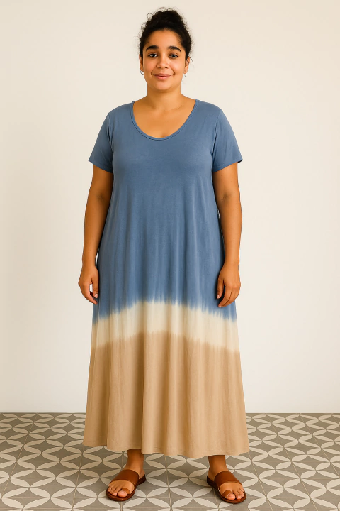Vestido Largo Batick Oversize BLUE (Lal XXL) - comprar online