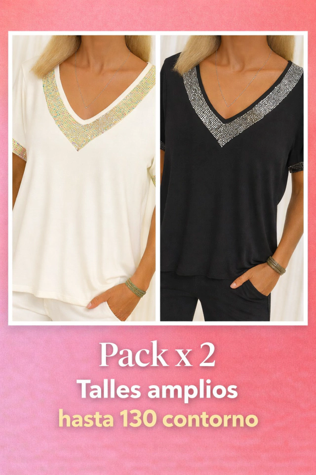 Pack x 2 remera v shine