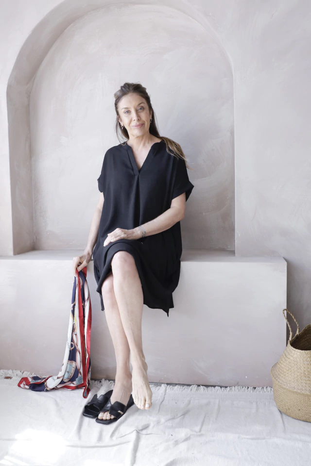 Vestido túnica Livorne de lino bambula black — imagen 4