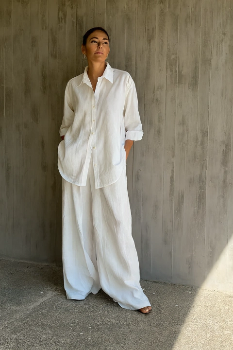 SET OVER LIBORE LINO BAMBULA (40 al 52) -OFF WHITE - comprar online