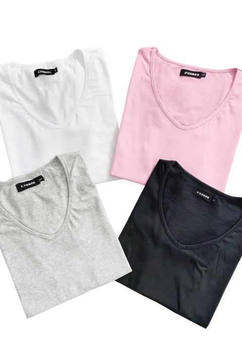 PACK X4 Remeras ( S al XL) BASICS ROSE - comprar online