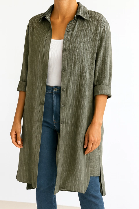 Camisola Vestido LINO Tefi GREEN (L/XL) - comprar online