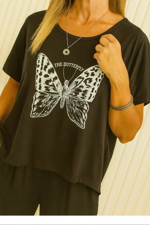 Remerón ESMERALDA BUTTERFLY WHITE (XXL) - comprar online
