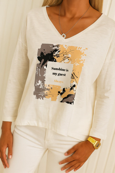 Remera V VOGUE Mangas Largas FLAMME PREMIUM Natural (L/XL) JAZMIN - (copia) - comprar online