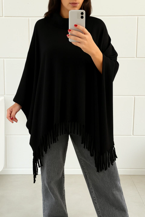 Maxi PONCHO Bremer PREMIUM IMPORTADO Black - AW25 - comprar online