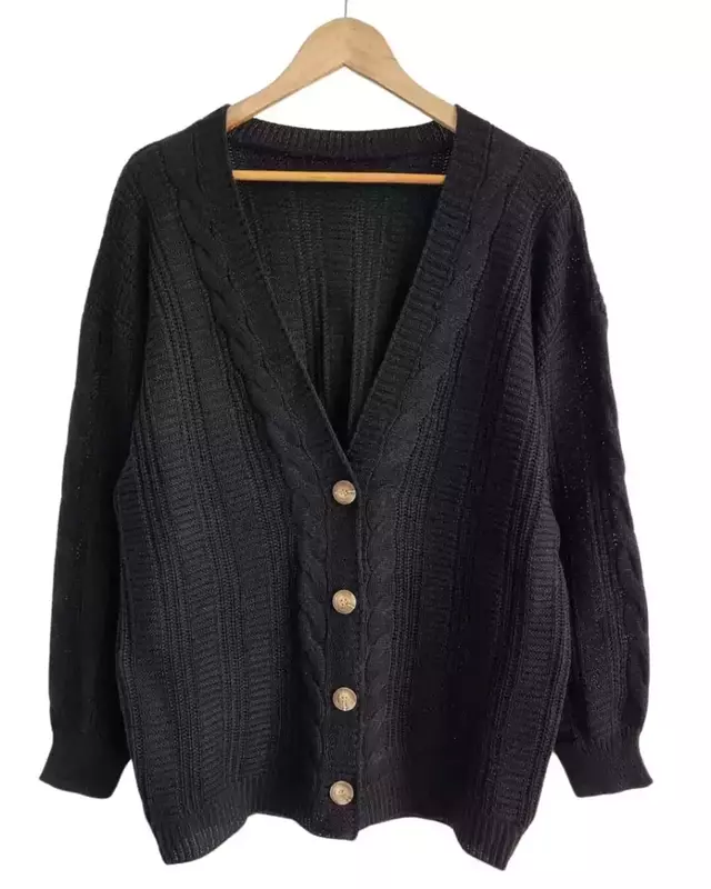 Pack x 3 cardigan largo trenzado L/XL — imagen 4