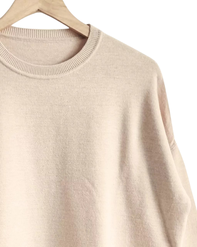 Pack de 3 sweater corto básico Beige, gris y negro — imagen 3