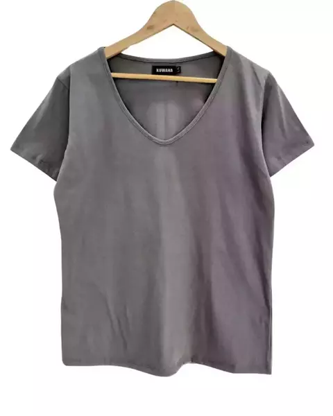 OUTLET SIN CAMBIO Remera V Basic Grey SOLID PREMIUM M/L