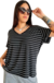 Remera V Oversize (XL) RAYADO BLACK