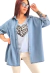 Camisaco Denim Oversized EYE [L XL/XXXL) - Kuwana Shop