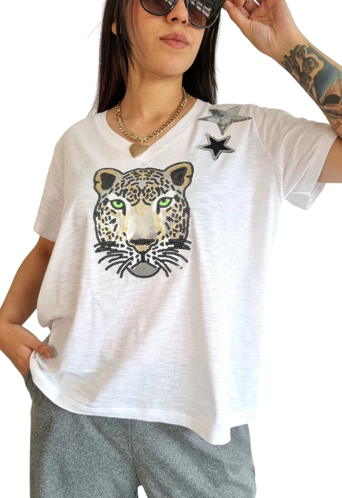 Remera V Oversize (XL) SAVAGE WHITE
