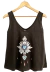 Musculosa V Evasé Love BLUE (M al XL) - BLACK