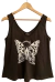 Musculosa V Evasé Butterfly (M al XL) - BLACK