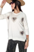 Sweater Corto BELEN LOVE PRINT WHITE (L/XL) - Kuwana Shop