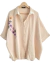 Camisa Maxi Oversize LINO BAMBULA FLOWERS (XXL) SAND en internet
